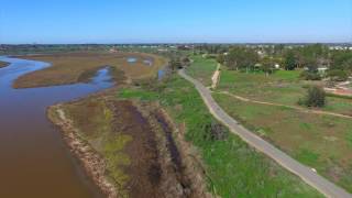 Drone Scenic Aerial View of Back Bay Loop Trail - Newport Beach, CA - DJI Phantom 3 Quadcopter