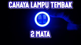 Review Cahaya Lampu Tembak CWL 2 Mata Angel Eye Untuk Mobil dan Motor