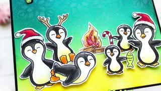 Merry Penguins with Miss Ink Stamps