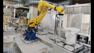 Robot glazing system daily capacity with 4 robots