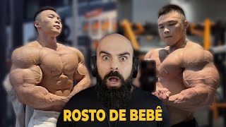 REAGINDO AO TREINO BODYBUILDER COM ROSTO DE BEBÊ