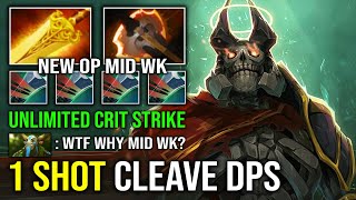 WTF 1 Shot Mortal Strike 70% Cleave Battle Fury Solo Mid Hit Like a Truck Wraith King Dota 2