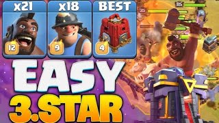 Th16 Hog Miner Hybrid Attack Strategy || Th14 Attack Strategy Clash Of Clans.