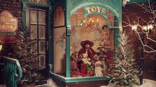 ambience | ASMR: Snowy Christmas Toy Shop Window | 1 hour