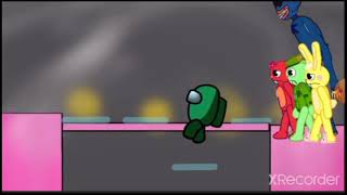 Flippy Flaky Cuddles Among US Huggy Wuggy (Squid Game Glass Bridge) Dc2