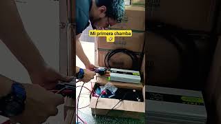 mi primera Chamba instalando controladores solares #battery #bombeosolar