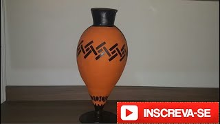 Como Fazer um Vaso Grego com Bexiga!  ( Ânfora )