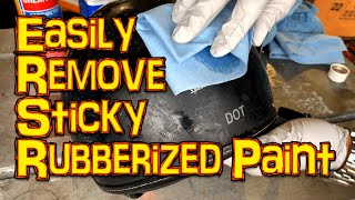 Remove sticky goopy gunky rubberized coatings and paint.