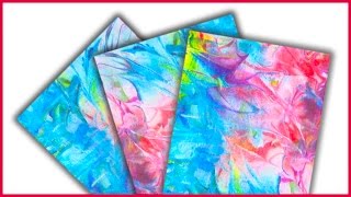 DIY How to Make Colorful Marbleized Shaving Cream Paper