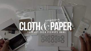 Cloth & Paper Recent Pickups Haul + Unboxing | January 2024 | Minimalist Planning