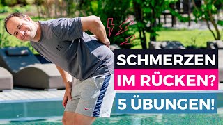 Schmerzfrei im Rücken 🤩 Diese 5 Übungen helfen!