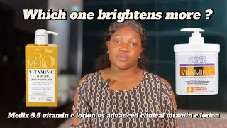 Medix 5.5 vitamin c + tumeric lotion vs advanced clinical vitamin c lotion #vitaminclotion