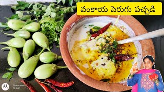 Vankaya perugu pachadi/కమ్మటి వంకాయ పెరుగు పచ్చడి ఇలా చేస్తే రుచి👌😋/vankaya perugu pachadi in Telugu