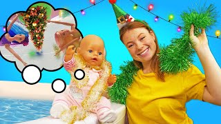 Irene und Baby Born im Puppen Kindergarten. 🎄🧜‍♀️ Weihnachtsparty auf dem Meeresboden