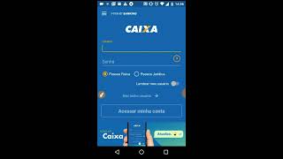 Cadastro internet banking Caixa. pelo celular Android. 2017.