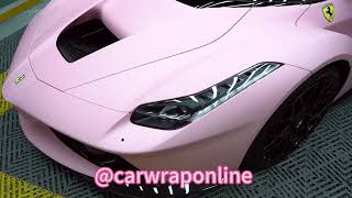 #pink #wrap #pinkwrap Super Matte Rose Pink Car Vinyl Wrap😍😍😍