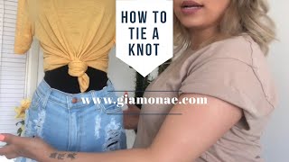 How to tie a Knot on a Shirt