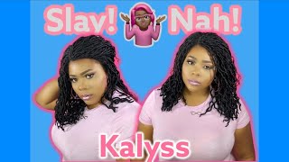 Summer heat got you DREADING this! Faux Locs Braid Wig review l ft. Kalyss