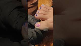 Blue French Pedicure nailart tutorial #nailart #nails #shorts #viralvideo