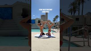 Grab your bestie to try this with! #partnerchallenge #partneracrobatics #headstand #acroyoga