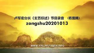 心灵法门 zongshu20201013 - 卢军宏台长《玄艺综述》节目录音  (看图腾)