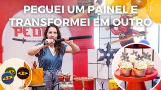 DICA PARA MUDAR PAINEL CRIATIVO | Festa com tema Ninjago | Mania de Fita