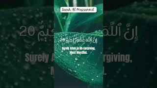 Surah Al-Muzzammil last Ayat | Beautiful Recitation by Fahad Aziz Niazi #shorts