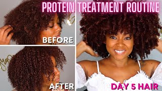 Protein Wash Day & Style Routine For Softer, Stronger and Defined Type 4 Curls | Natural Hair