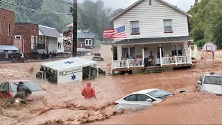 Сhaos in USA! Flash flood in Tennessee and North Carolina sweeps away the cities, people trapped