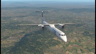 Dash 8 Q-400 Flight Košice - Bratislava / Accelerated / Real flight team 32 min