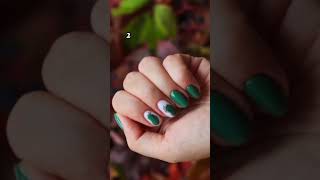 Inspirações de unhas com esmalte verde. #unhas #esmaltes #inspirações