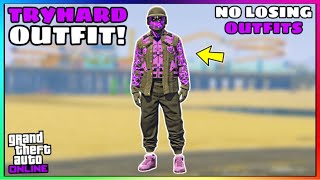 Easy Black Joggers Purple Utility Vest Glitched Tryhard Modded Outfit (No Transfer) (GTA Online)