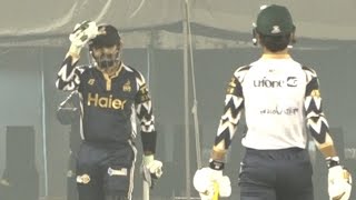 Babar Azam & Saim Ayub Opening Pair Peshawar Zalmi Practice at Qaddafi Stadium