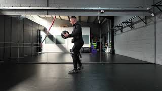 reverse lunge and rotate