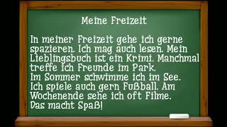Учимся читать на немецком языке. Рассказ о свободном времени (перевод в описании)