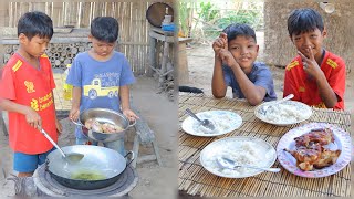 Tasty of Rural life Little Chef 2 brother cooking chicken recipe