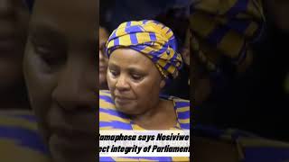 Cyril Ramaphosa's Shocking Response to Nosiviwe Mapisa-Nqakula #anc #sabcnews