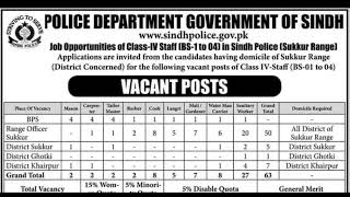 Sindh Police New Jobs 2024 Advertisment | Sindh Police Jobs | todays jobs