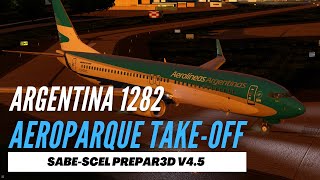 [Prepar3D v4.5] Aeroparque Take-Off PMDG 738-800NXGu (VATSIM)