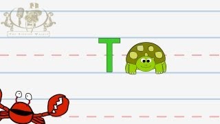 Write the letter T | Alphabet Writing lesson for children | The Singing Walrus