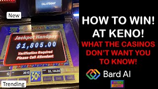 HOW TO WIN! AT KENO! #shorts #slots #casino #poker #keno #youtubeshorts