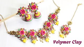 Indian Bridal Polymer clay Jewellery set Ideas