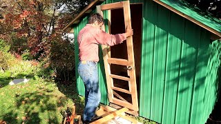 Making a flat door from twisted 2x4s