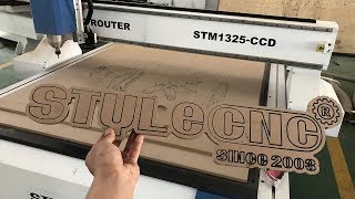 Finest CNC router with CCD camera edge cutting