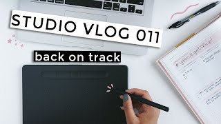 STUDIO VLOG 011 | Getting back on track + draw with me!✍🏽