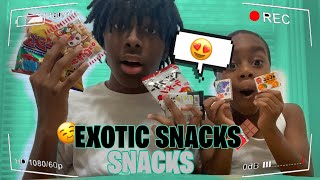 TRYING AISAN  EXOTIC SNACKS😱‼️