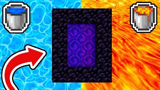 How to Make a NETHER PORTAL With LAVA AND WATER? Minecraft Java & Bedrock | For New Players!