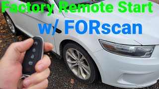 How to Factory Remote Start w/ FORscan Ford Taurus/ Interceptor