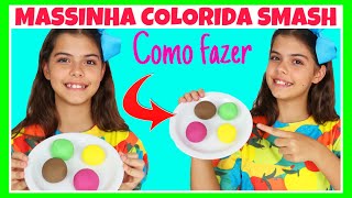 COMO FAZER MASSINHA COLORIDA SMASH | NICOLE DUMER