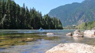 Flathead River near Hungry Horse, Montana (video postcard)